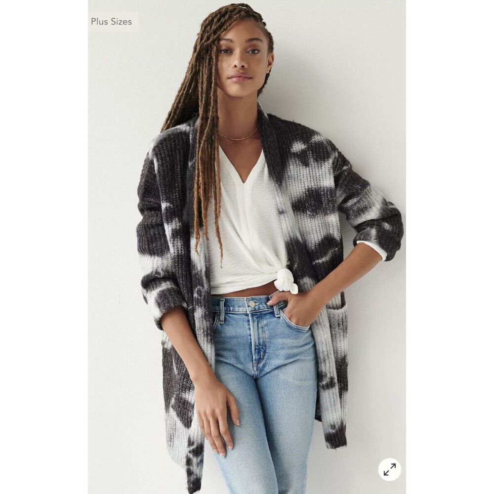 Anthropologie Avalon Tie Dye Cardigan Sweater S